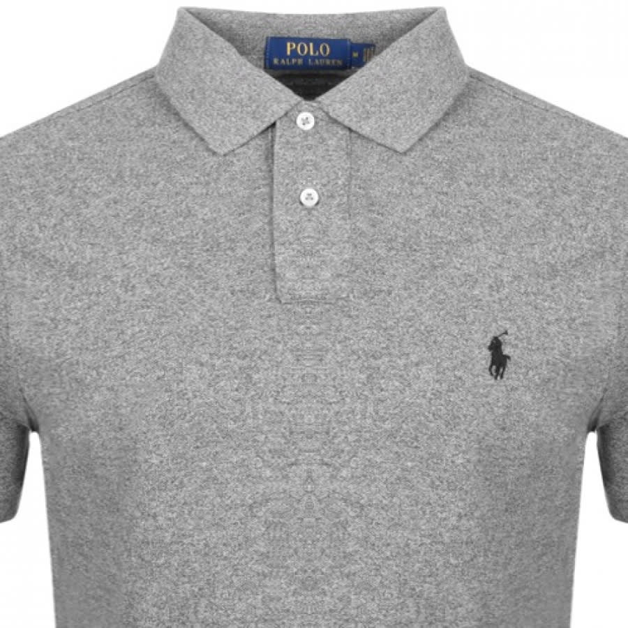 Alternative Image for ProductRalph Lauren Custom Slim Fit Polo T Shirt Grey2